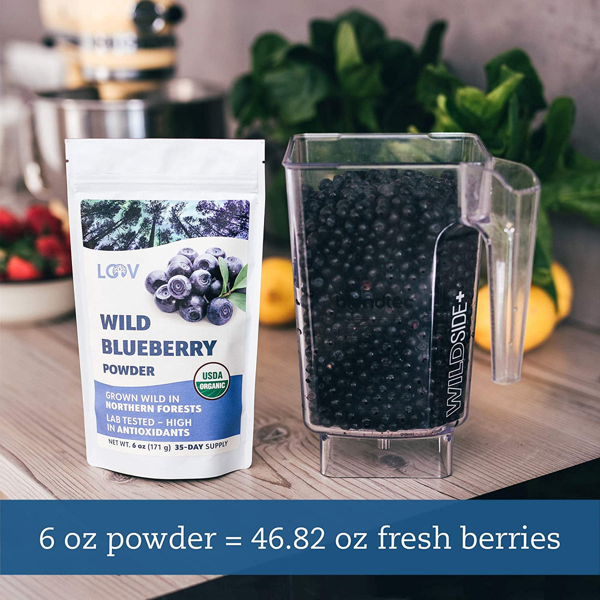 Wild Nordic Freeze-Dried Raw  Blueberry Powder (Bilberry)