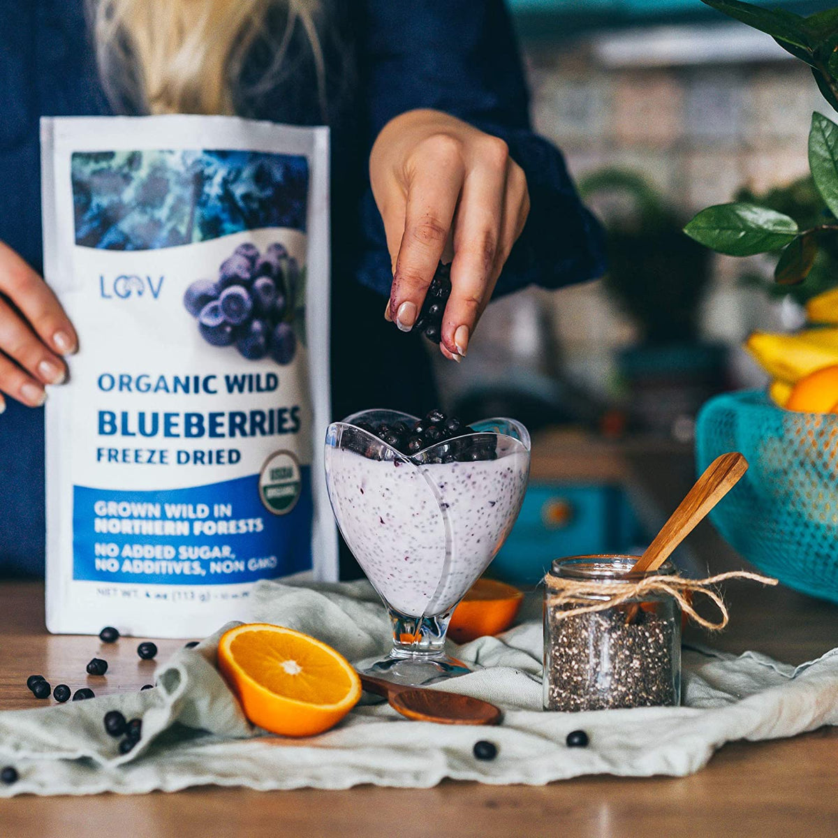 Wild Nordic Freeze-Dried Whole Blueberries ( Bilberries)